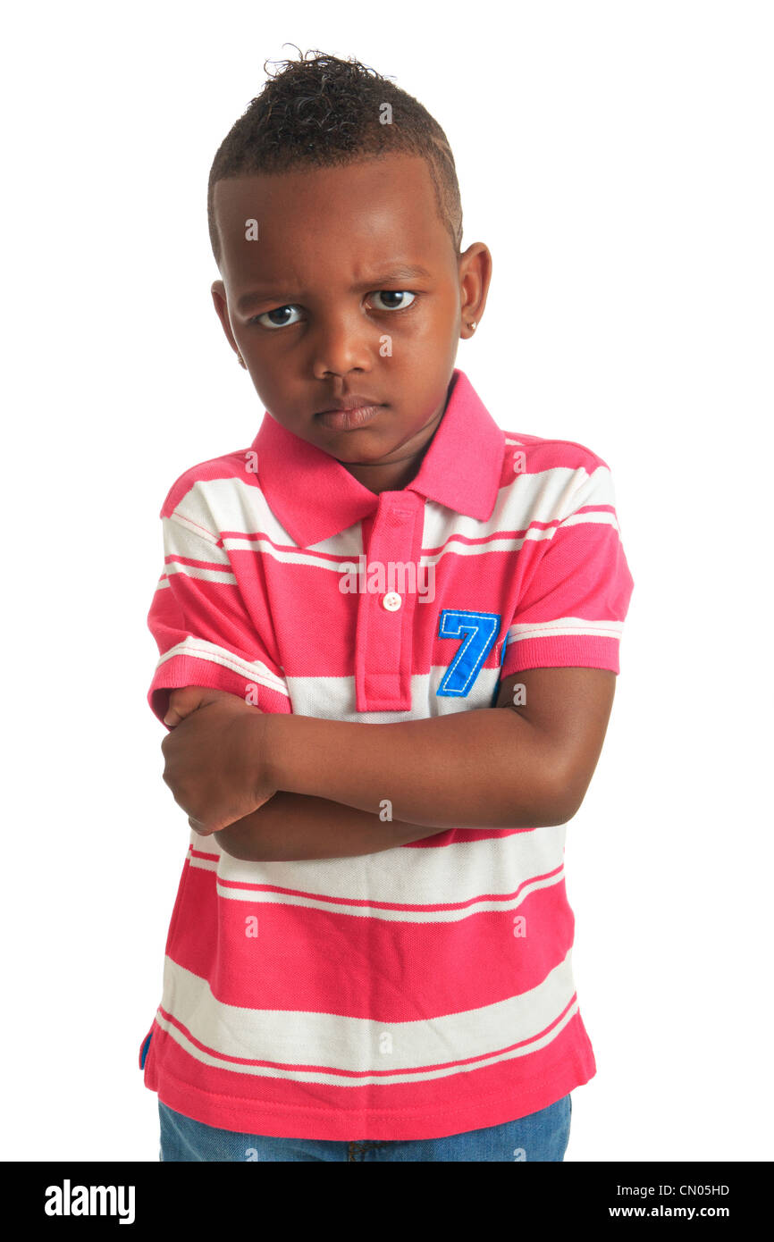 Belle Black African Qui Sourit L Enfant Metisse Isole Dents Boucles Cheveux Photo Stock Alamy