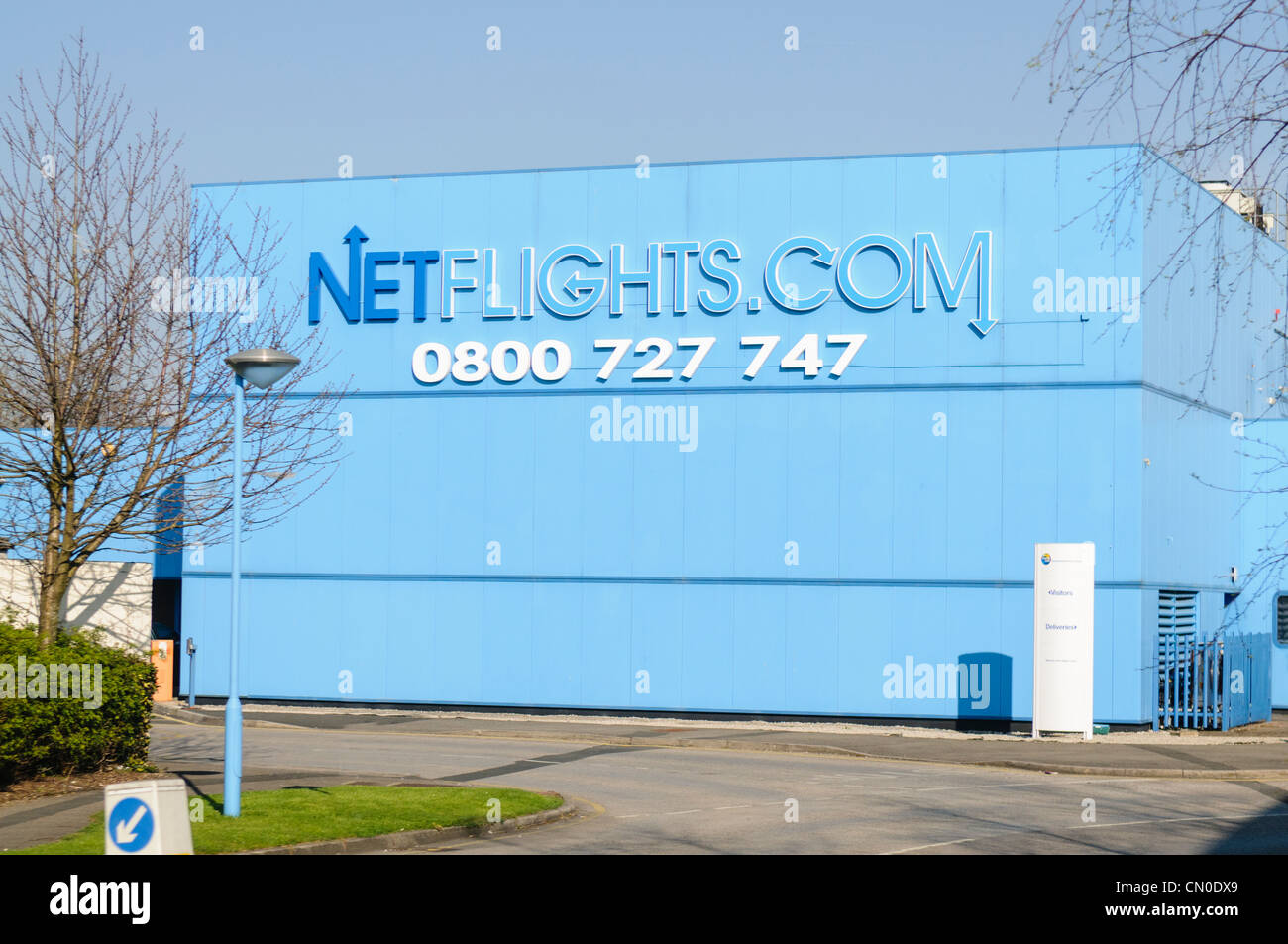 Siège pour netflights.com à Preston Banque D'Images