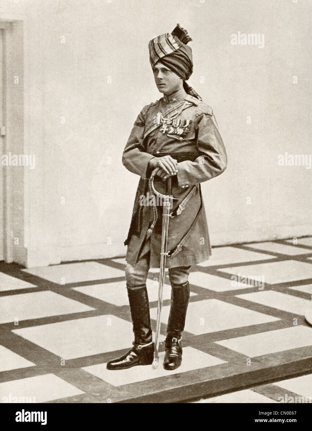 Le Prince de Galles, futur Édouard VIII, sur un tour de l'Inde en 1921. Banque D'Images