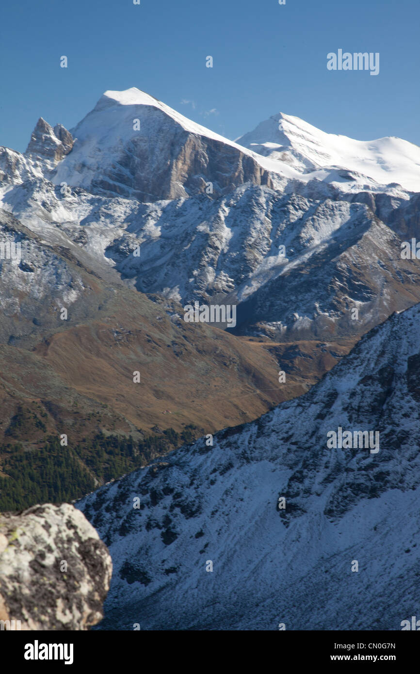 La Suisse, Haute route, Alpes scenic près de Gruben. Banque D'Images