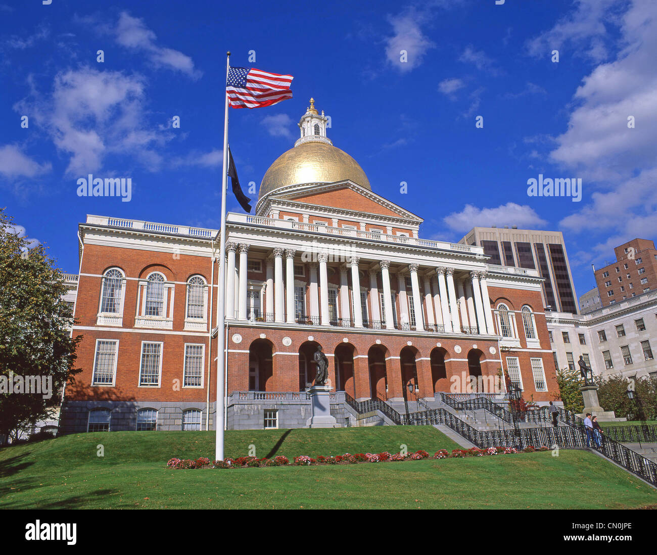 New State House, Beacon Hill, Boston, Massachusetts, États-Unis d'Amérique Banque D'Images