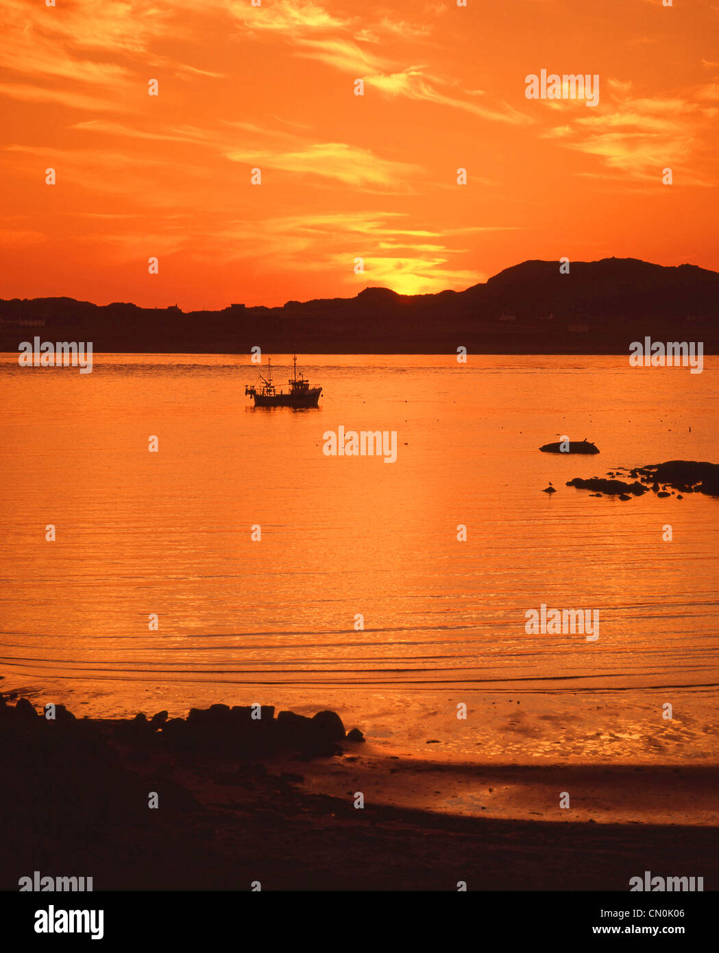 Isle of Mull au coucher du soleil, l'Argyll and Bute, Ecosse, Royaume-Uni Banque D'Images