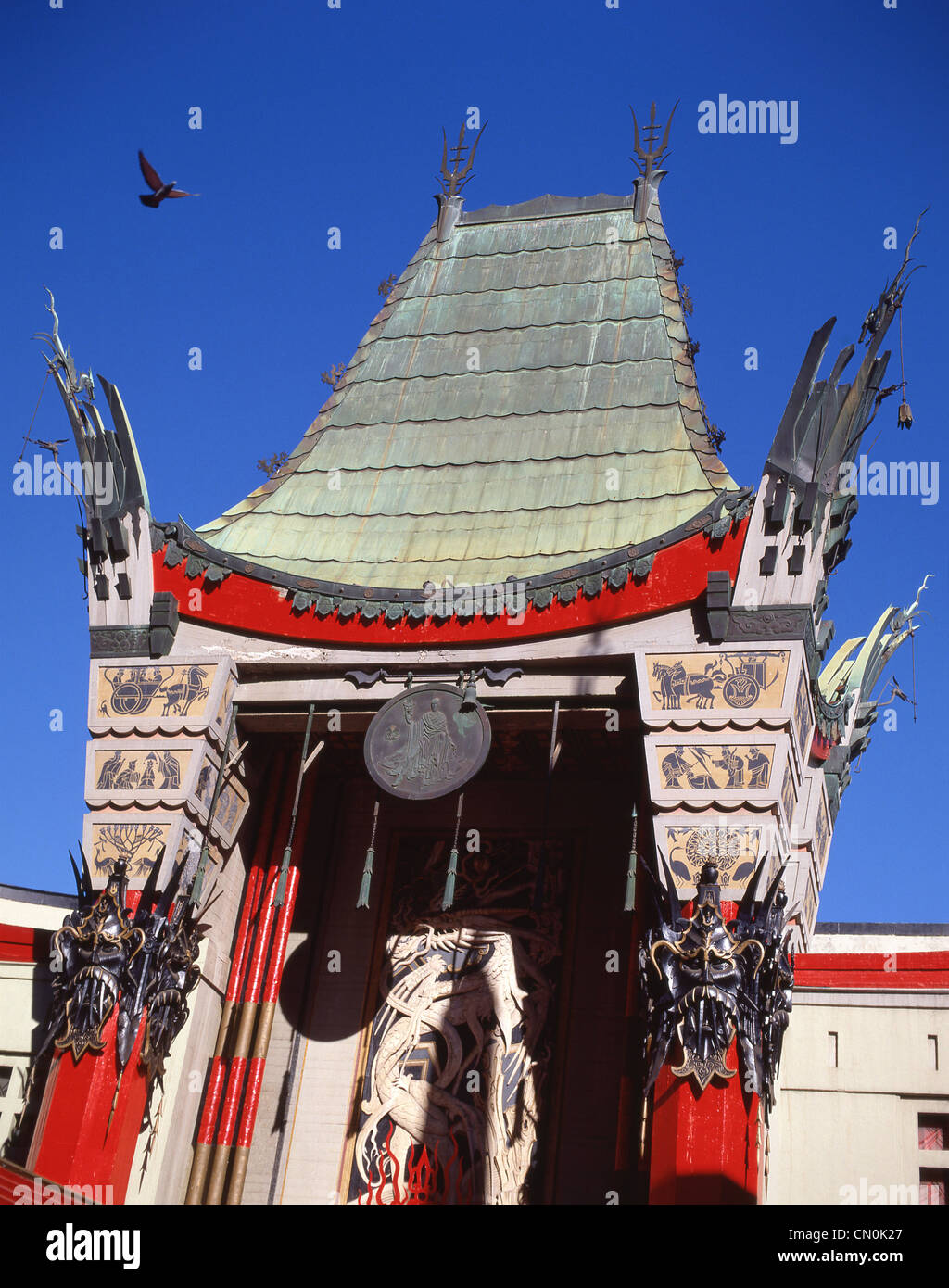 Entrée principale du théâtre chinois de Grauman, Hollywood Boulevard, Hollywood, Los Angeles, Californie, États-Unis d'Amérique Banque D'Images