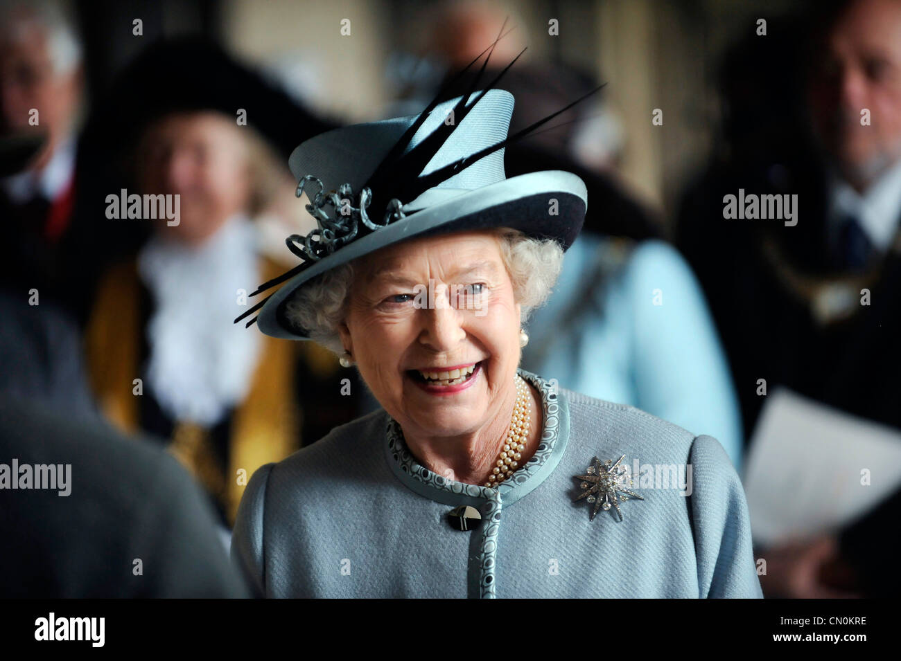 La Reine Elisabeth II. Chef de la famille royale britannique Banque D'Images