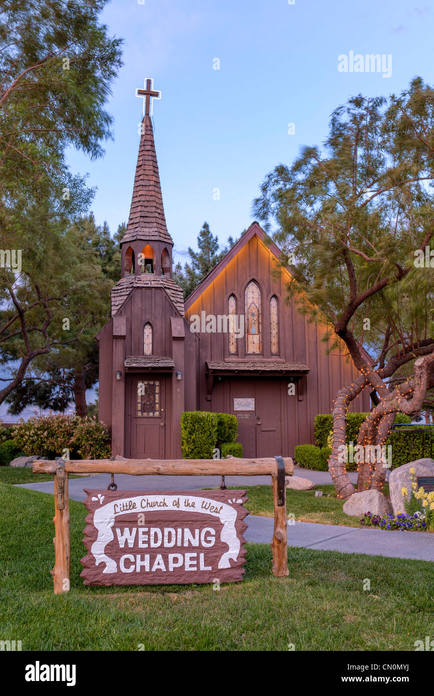 Petite Église de chapelle de mariage de l'Ouest, Las Vegas Paradise Banque D'Images