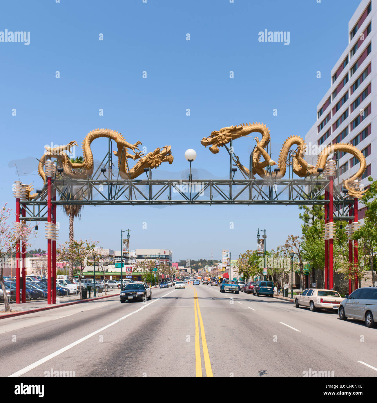 Chinatown gate, Los Angeles Banque D'Images