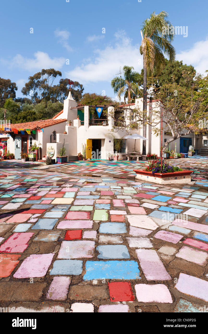 Village Espagnol Arts Center, San Diego Banque D'Images