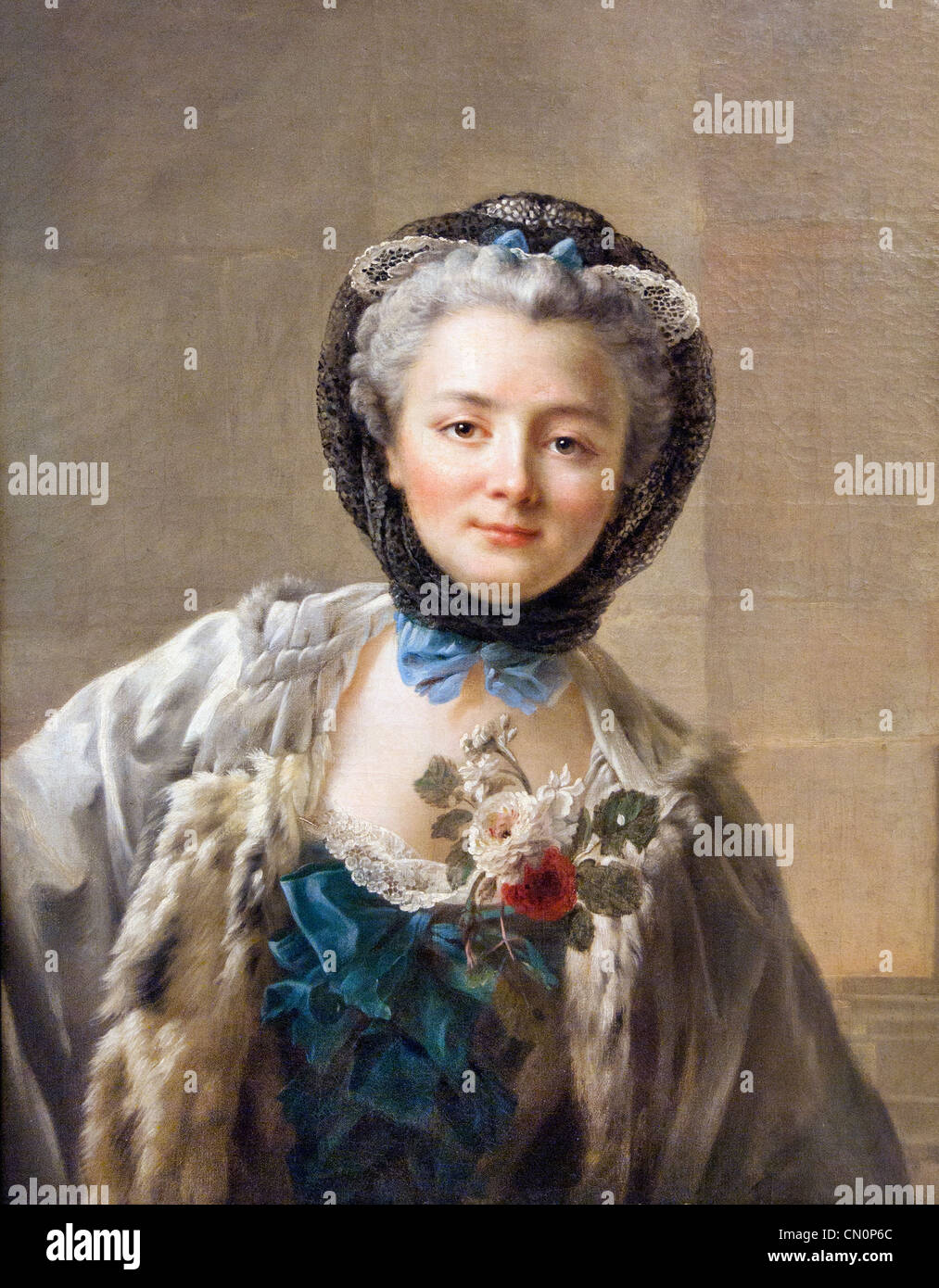 Mme Madame Drouais par François Hubert Drouais 1727 - 1775 Banque D'Images