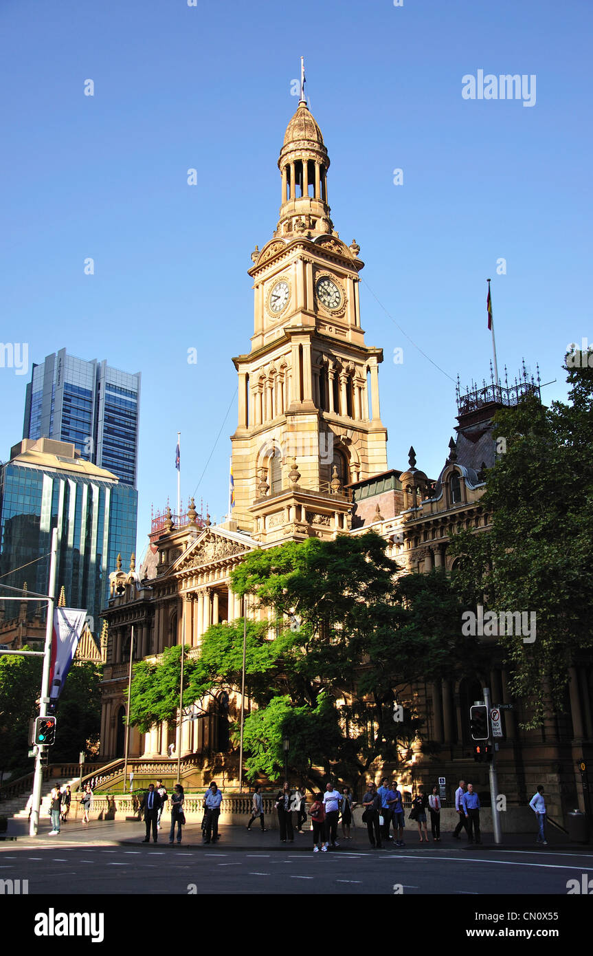 Le Sydney Town Hall, George Street, Central Business District, Sydney, New South Wales, Australia Banque D'Images