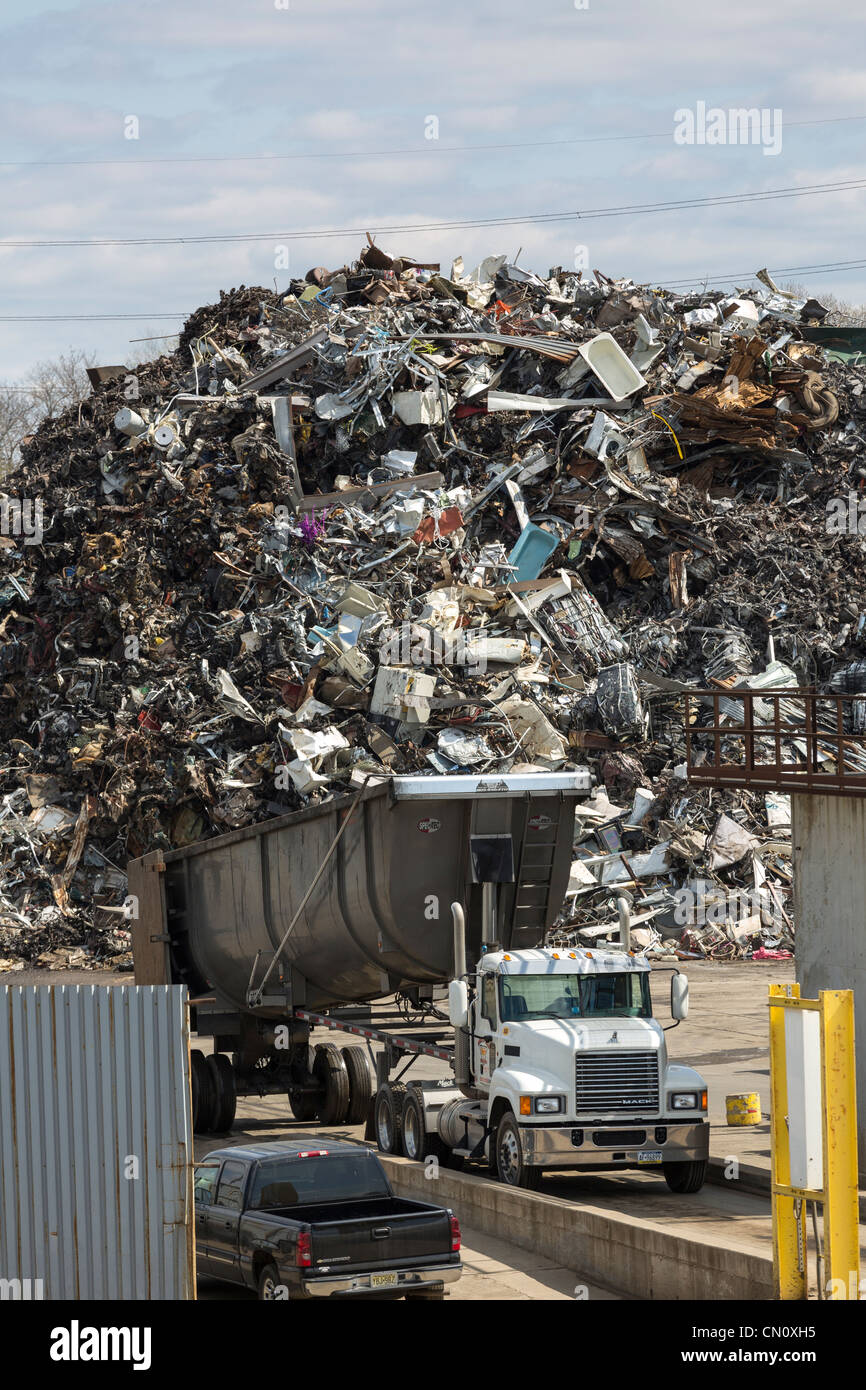SPC Corporation Inc. usine de recyclage des déchets, Philadelphia, Pennsylvania, USA Banque D'Images