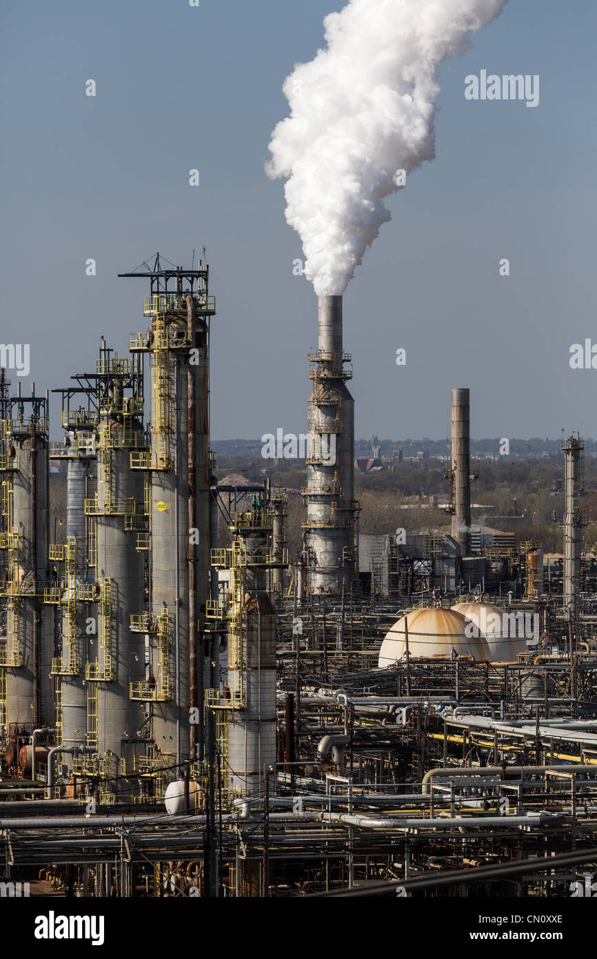 Sunoco Oil Refinery, Philadelphia, Pennsylvania, USA Banque D'Images