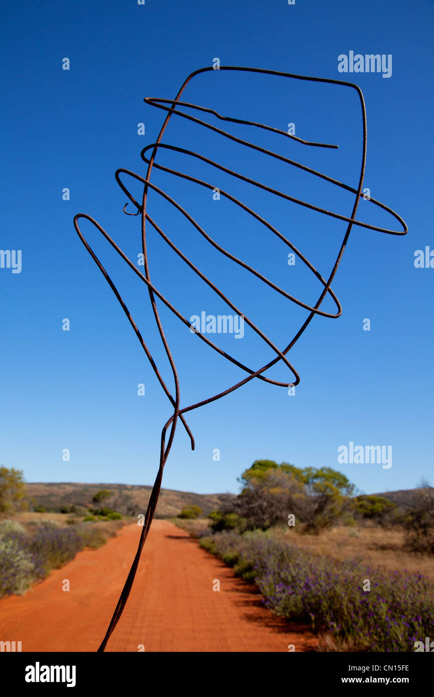 Sur le fil d'un grille-pain en forme d'un verre à vin Chaîne Gawler Australie du Sud Banque D'Images