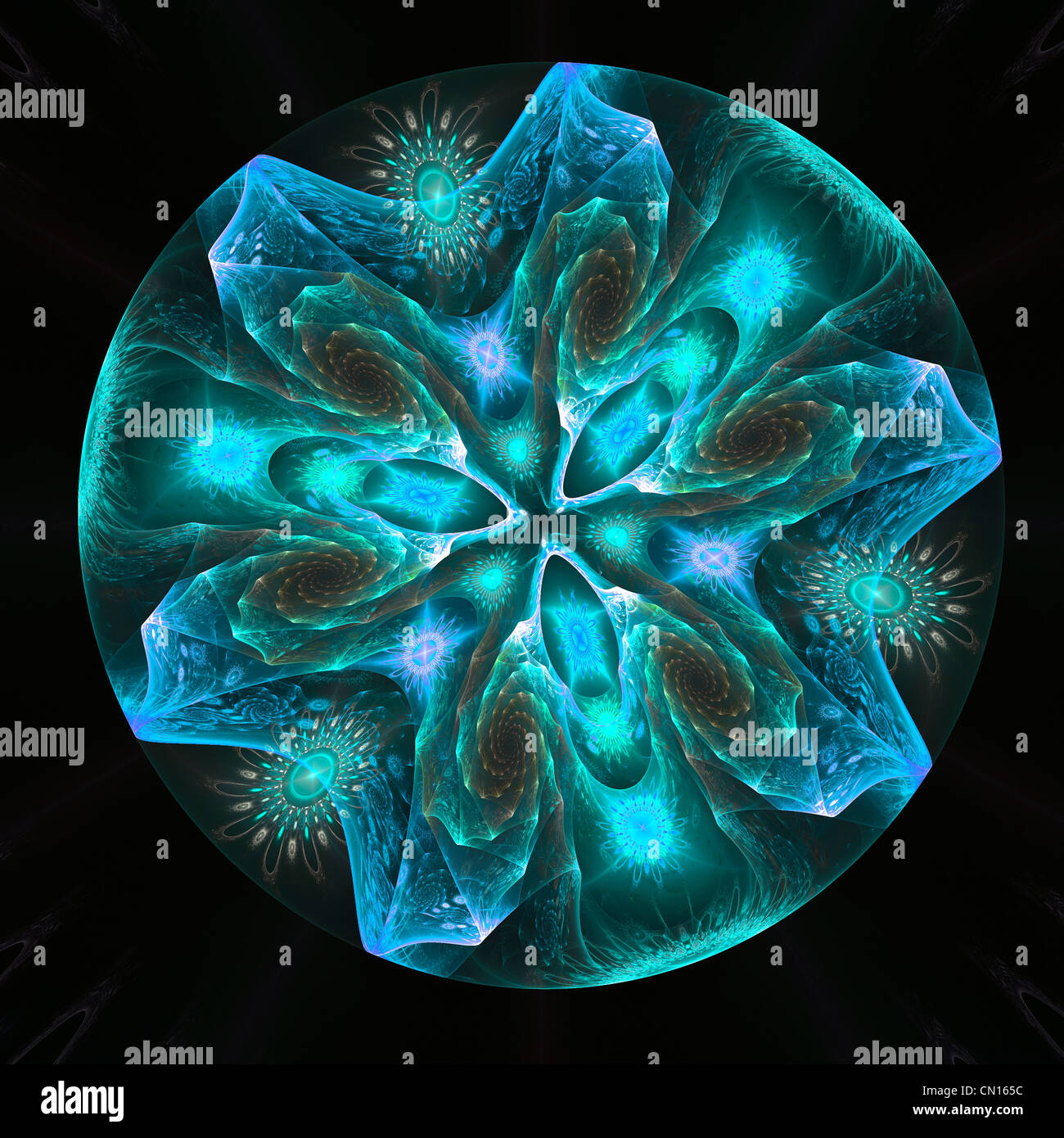 Modèle Fractal Résumé circulaire Banque D'Images