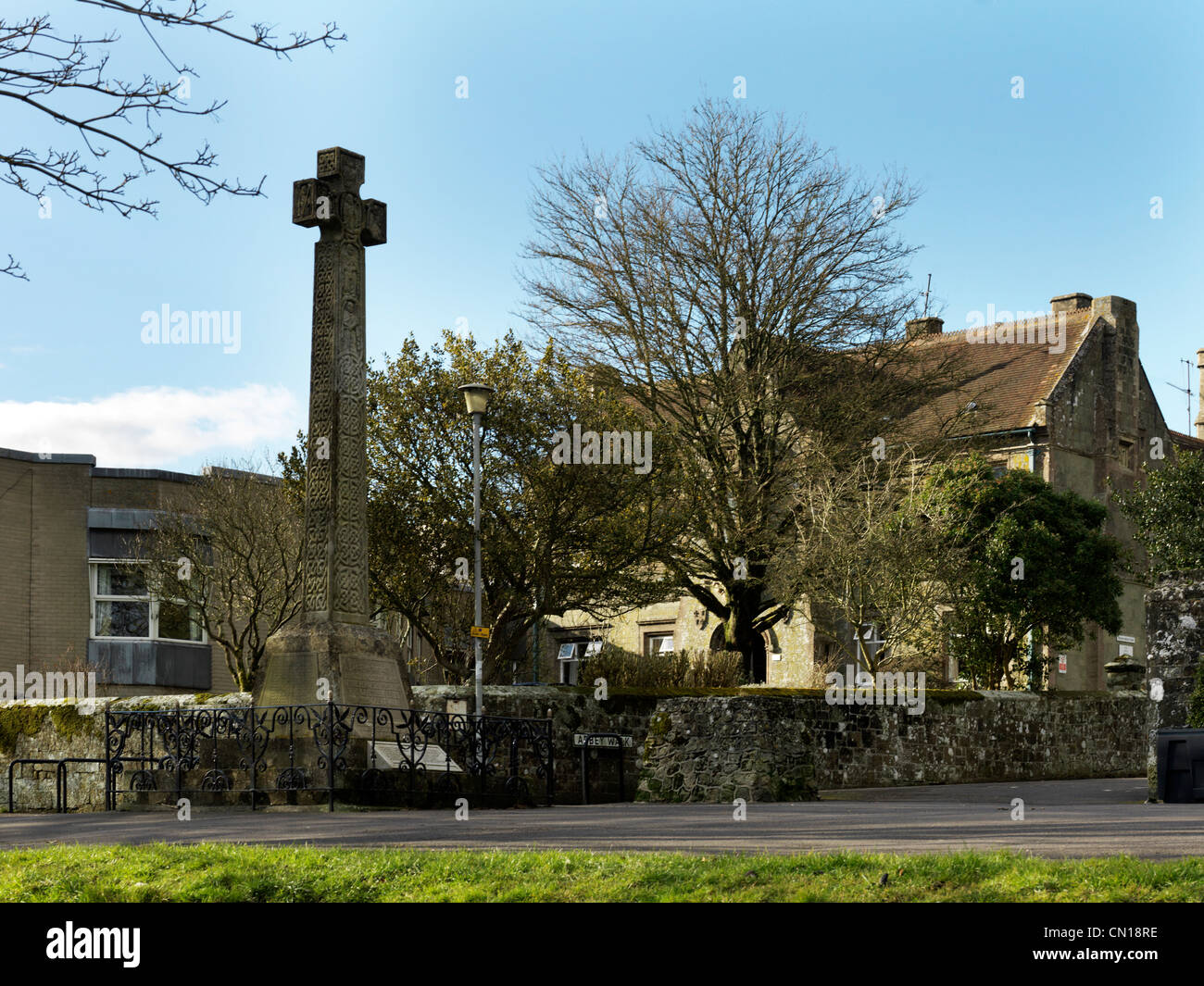 L'Abbaye de Shaftesbury Dorset Angleterre à pied la Seconde Guerre mondiale, Cenotaph Banque D'Images