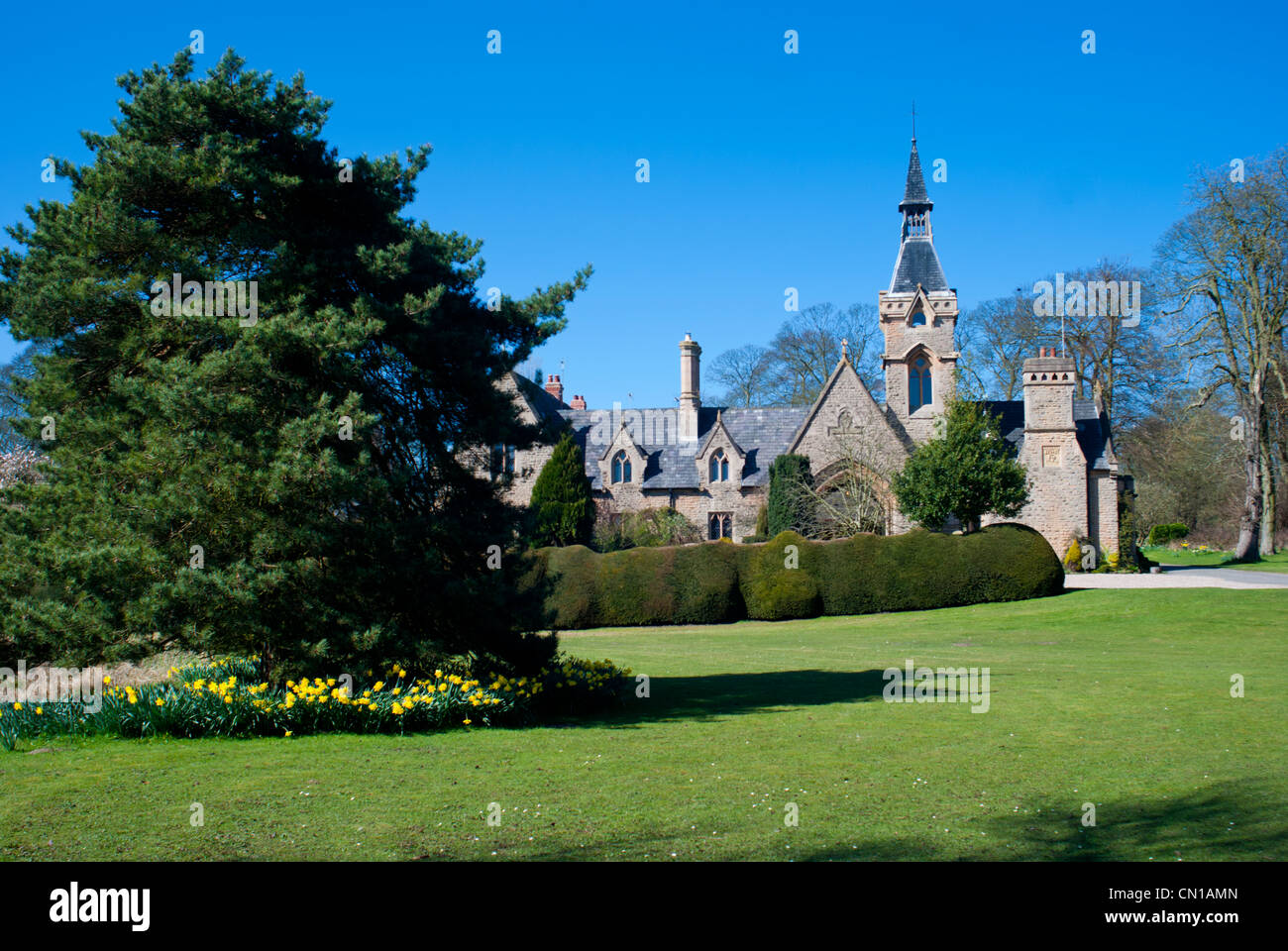 L'élaborer Gate House, à Newstead Abbey, Nottinghamshire, Angleterre Banque D'Images