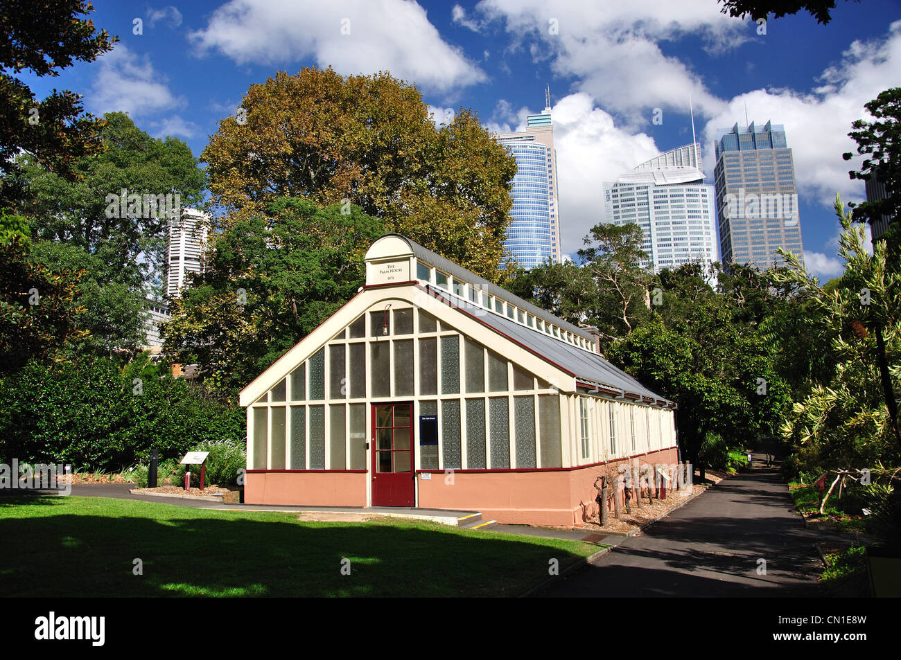 Palm House victorienne, le Sydney Fernery, Royal Botanical Gardens, Sydney, New South Wales, Australia Banque D'Images