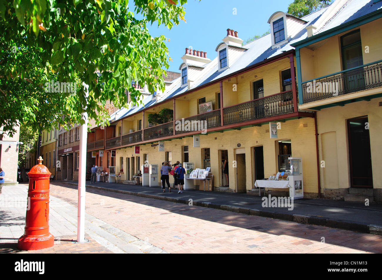 Playfair historique Street, The Rocks, Sydney Harbour, Sydney, New South Wales, Australia Banque D'Images