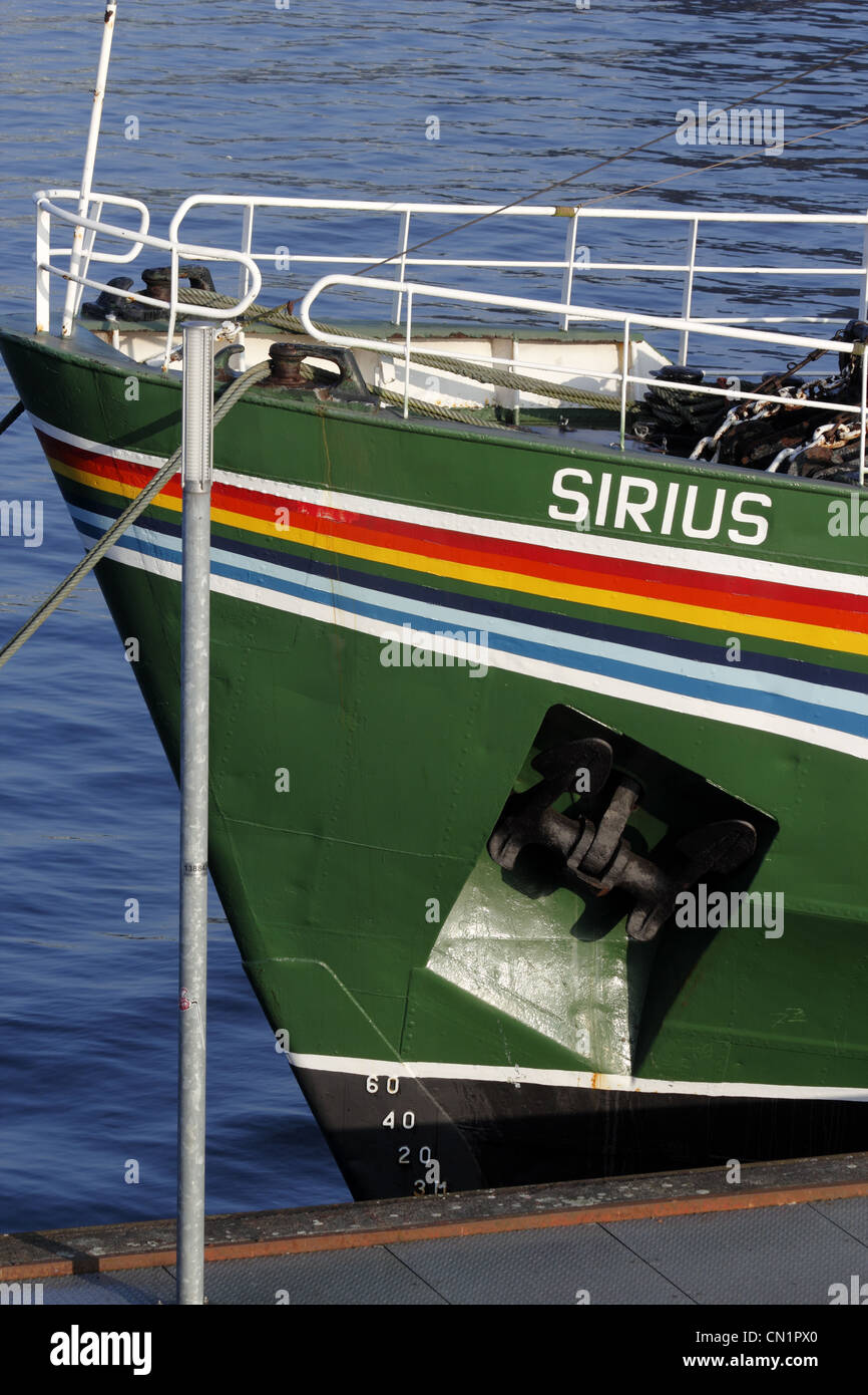 Pays-bas Amsterdam Harbour Port Port Greenpeace Sirius Banque D'Images