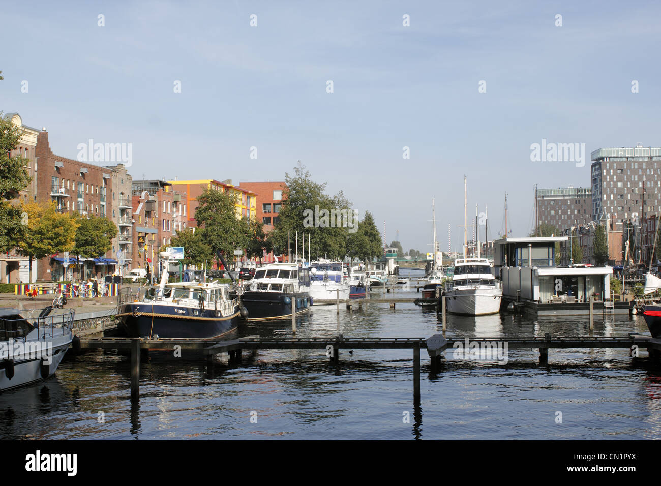 Pays-bas Groningen Harbour Harbour Marina Port Banque D'Images