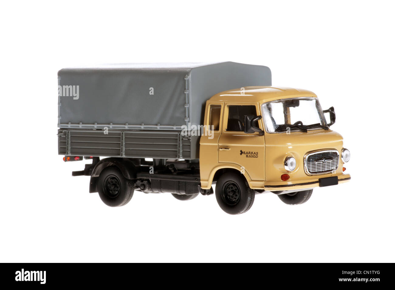 Barkas hp sur fond blanc. Banque D'Images