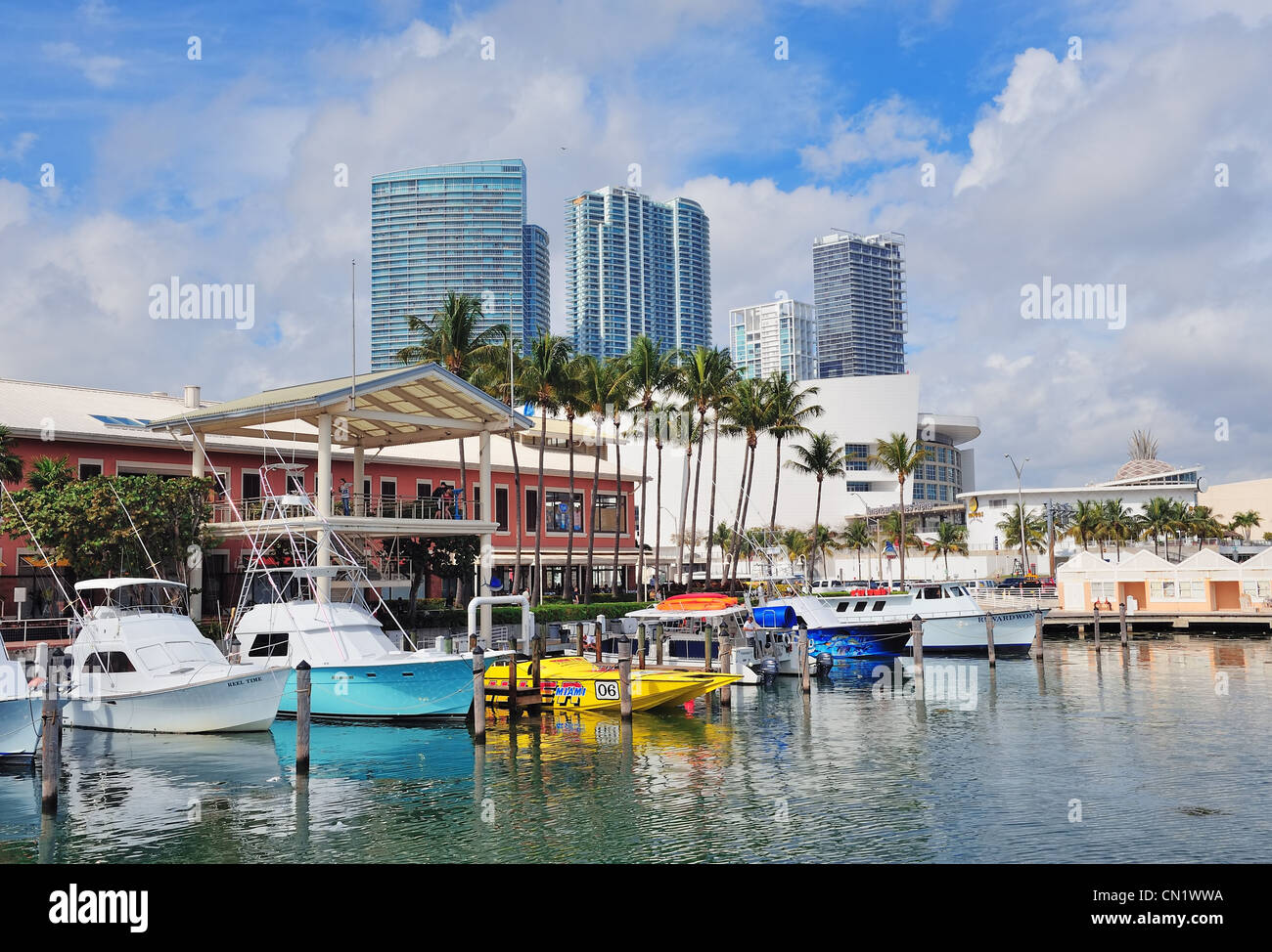 Bayside Marketplace en jour Banque D'Images