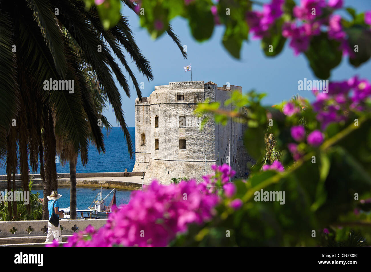 Dubrovnik Croatie,murs,ville,fort, la vieille ville, Banque D'Images