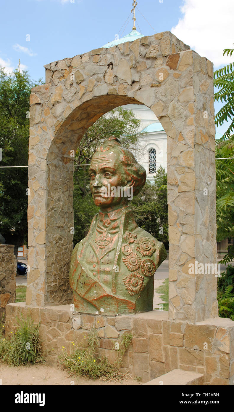 Alexander Suvorov (1729-1800). Dernière généralissime de l'Empire russe. Buste par A. Maksimenko. Eupatoria. L'Ukraine. Banque D'Images