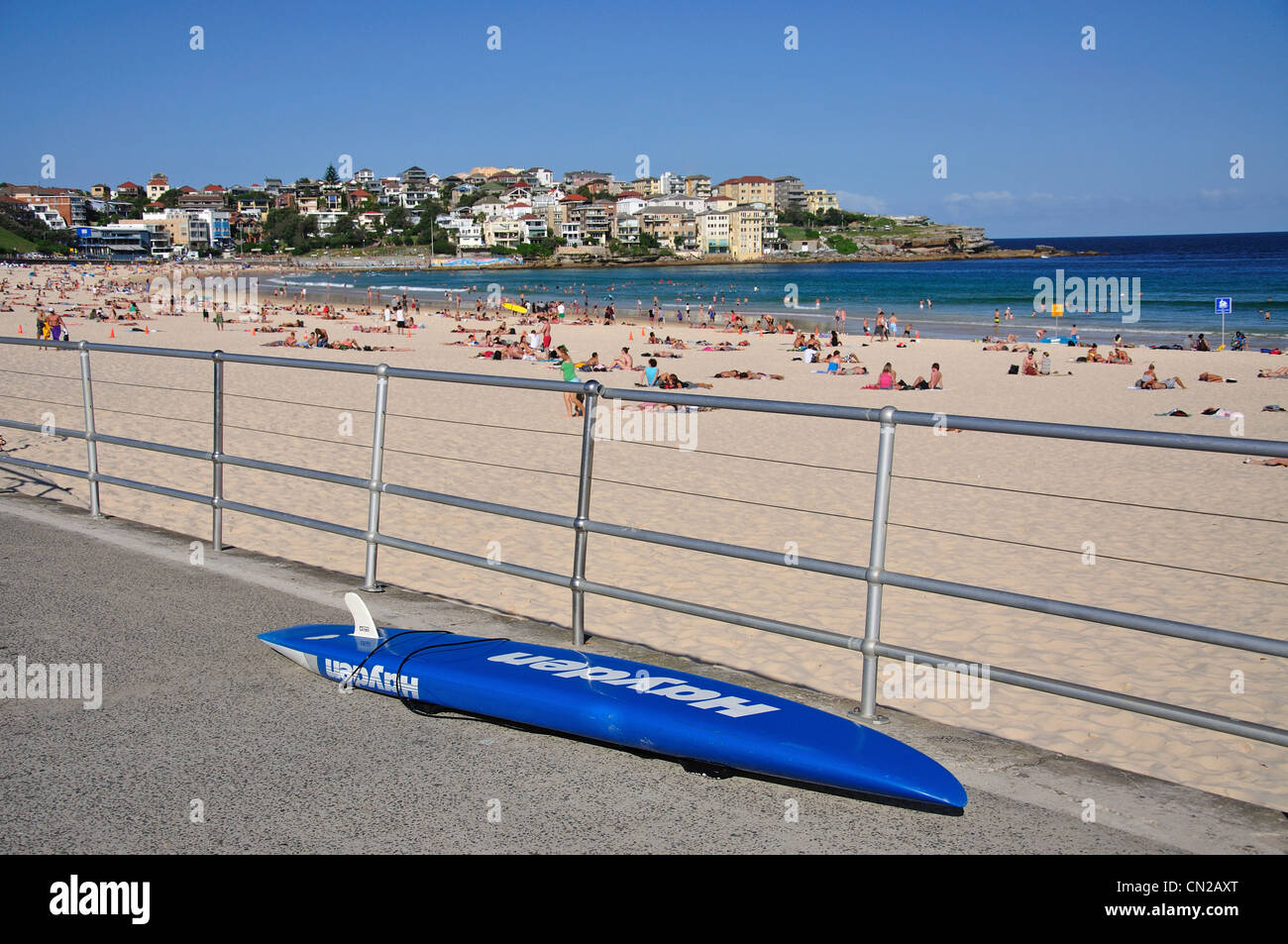 Vue sur la plage, Bondi Beach, Sydney, New South Wales, Australia Banque D'Images