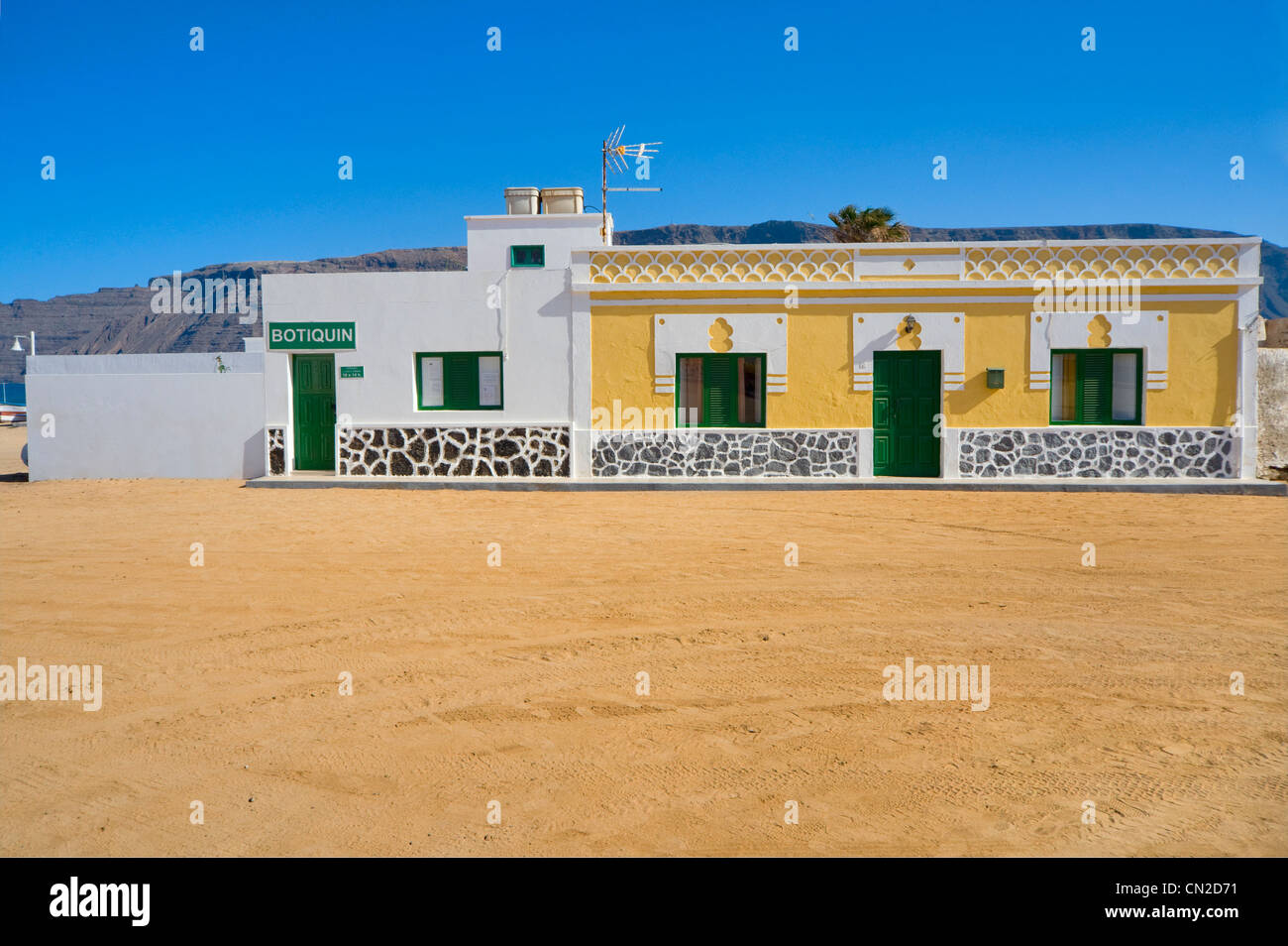 Caleta del Sebo sur l'île de La Graciosa, Canary Islands, Espagne Banque D'Images