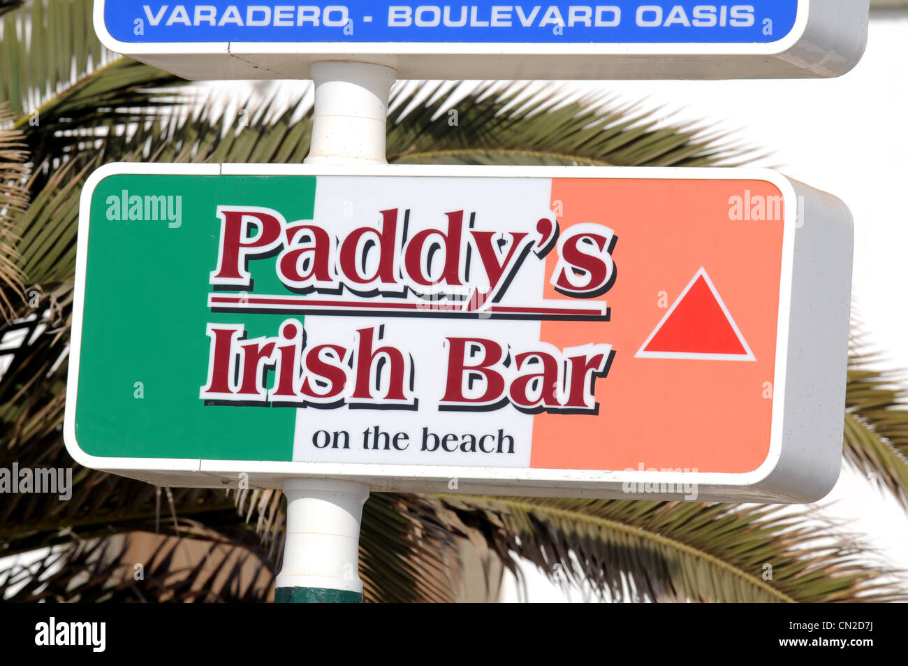 Le Paddy's Irish Bar signe, Gran Canaria Banque D'Images