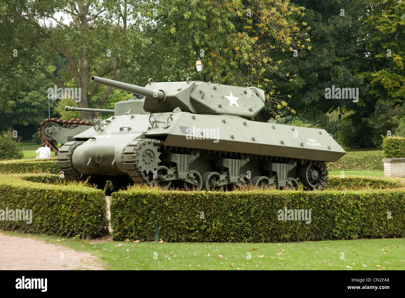 Tank Destroyer M10 américain à l'extérieur du Musée Mémorial de la bataille  de Normandie à Bayeux Normandie France Photo Stock - Alamy