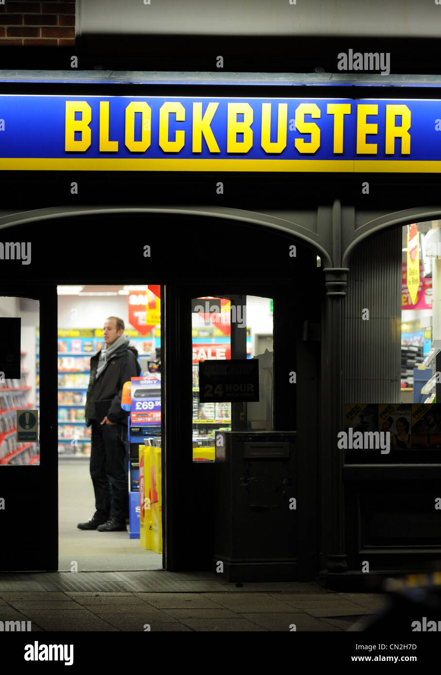 Blockbuster Video shop store, UK Banque D'Images