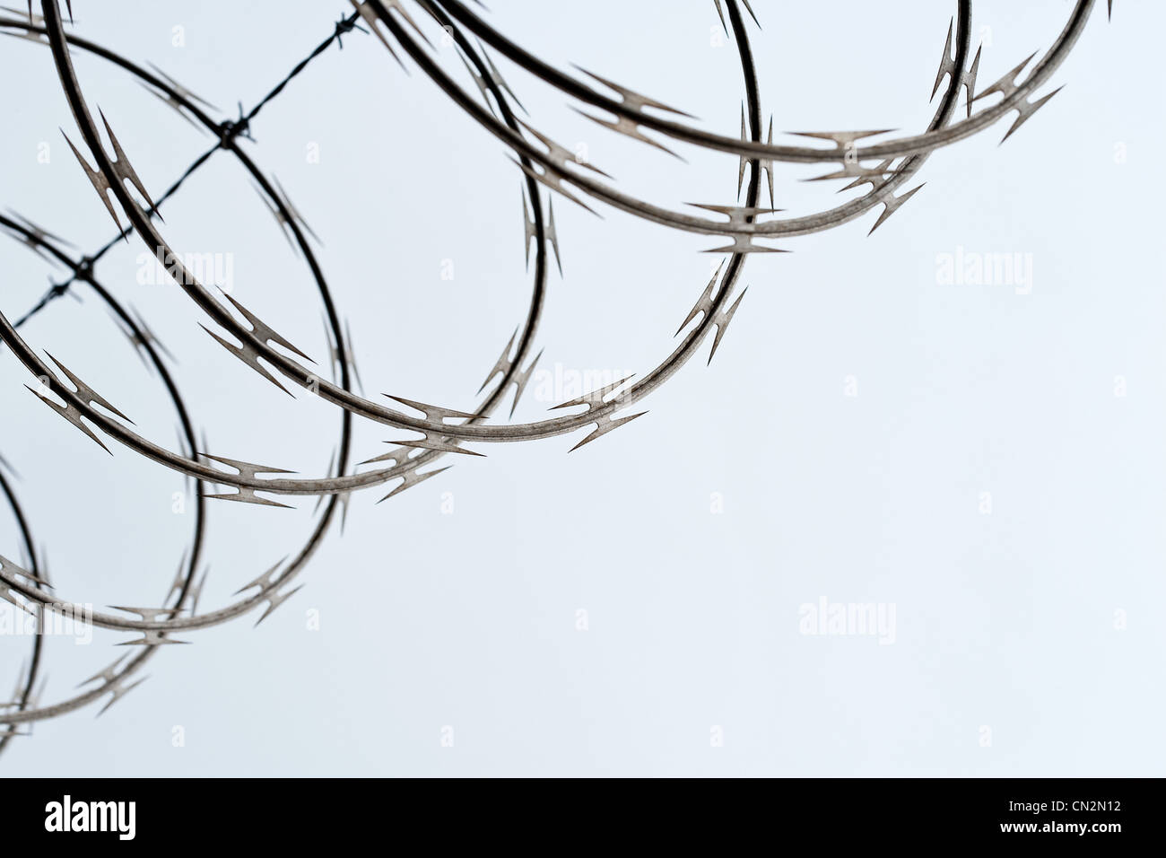 Sur le fil du rasoir close up Banque D'Images