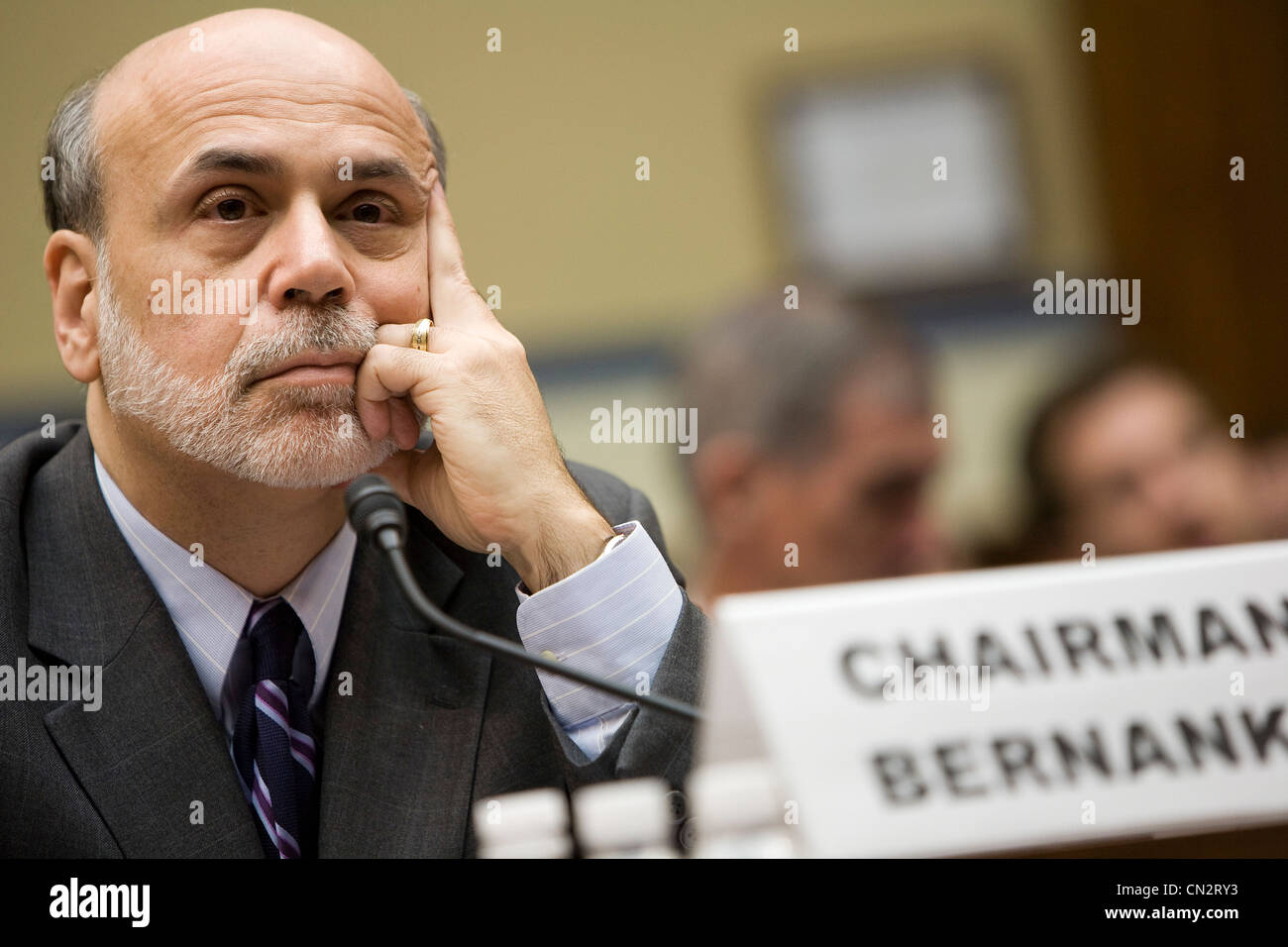 Le Président de la Réserve fédérale, Benjamin Bernanke. Banque D'Images
