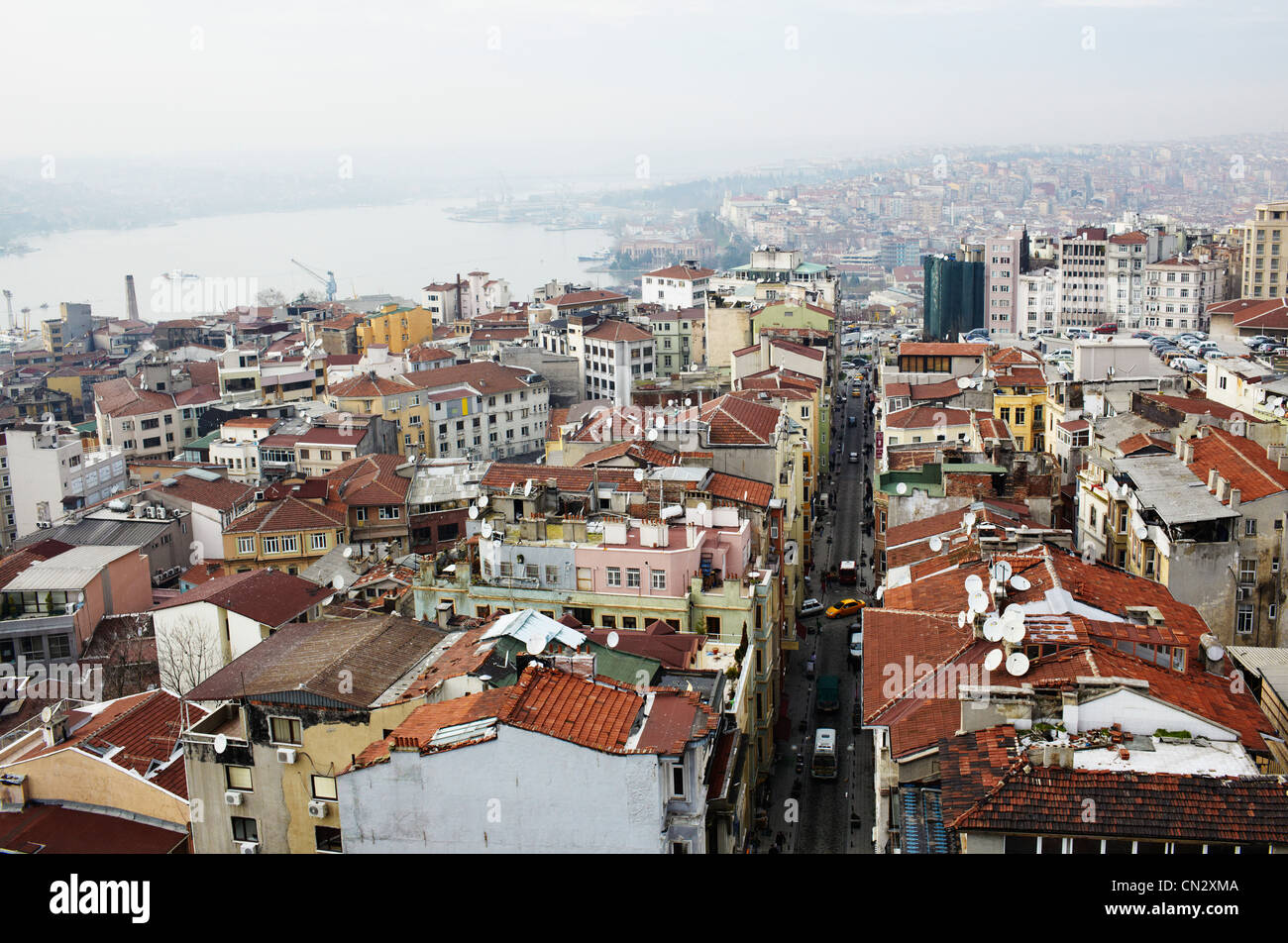 Les bâtiments et les toits, Istanbul, Turquie Banque D'Images