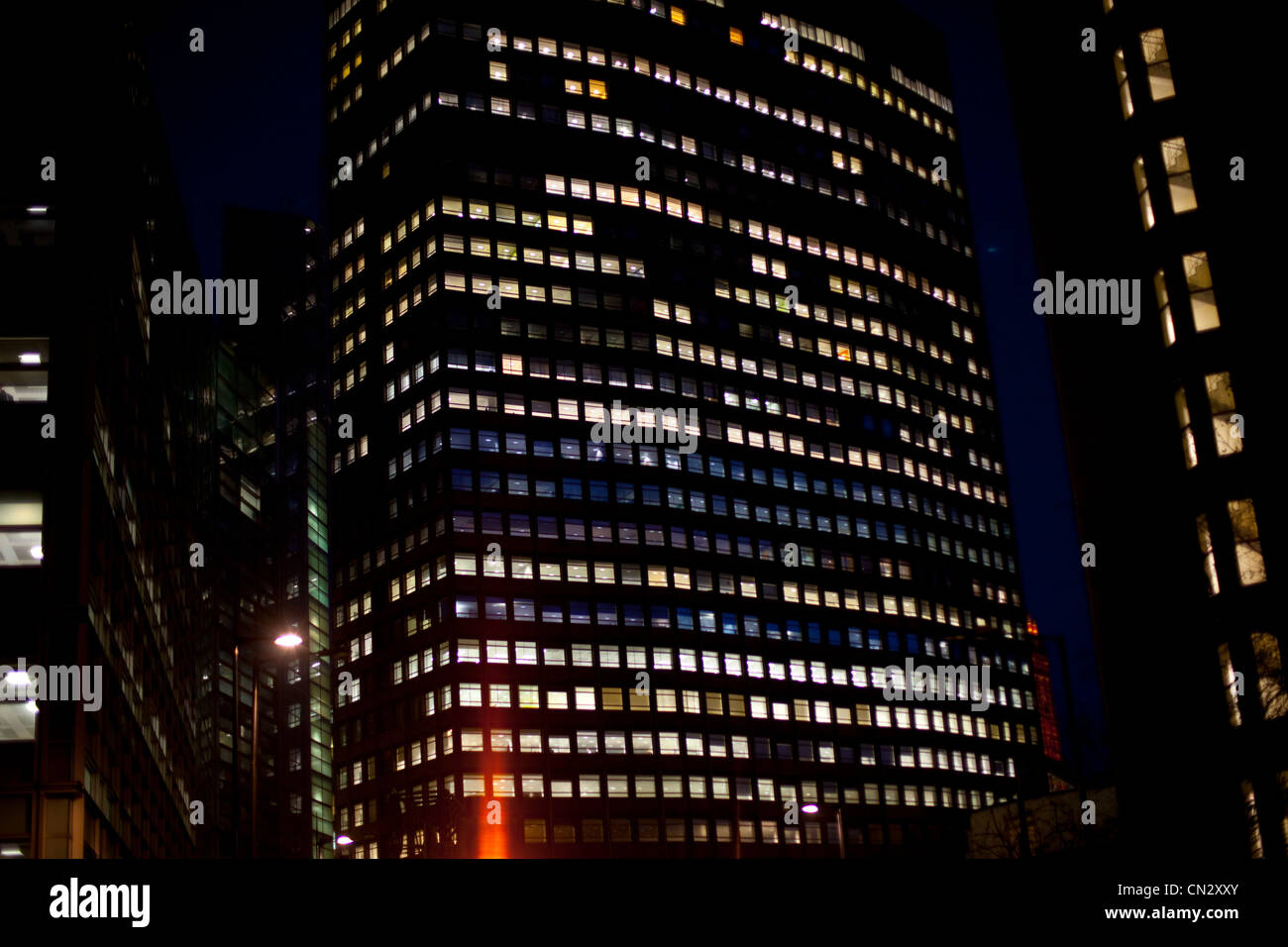 Gratte-ciel de nuit, Londres, Angleterre Banque D'Images