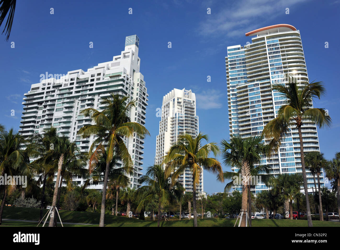 Les bâtiments, Miami, USA Banque D'Images