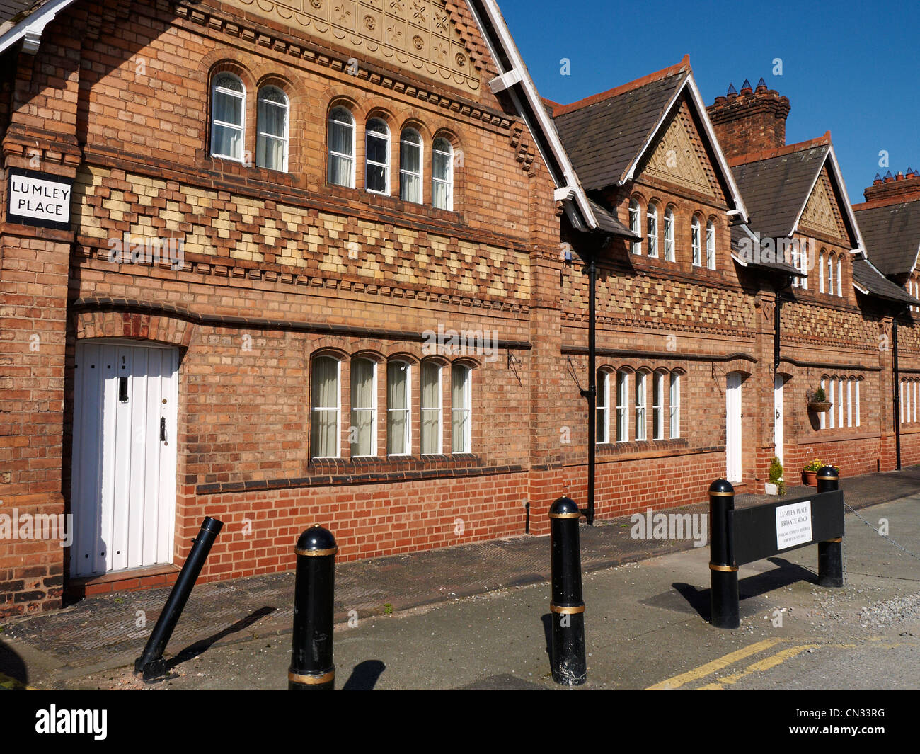 Cottages en terrasses à Lumley place à Chester Cheshire UK Banque D'Images