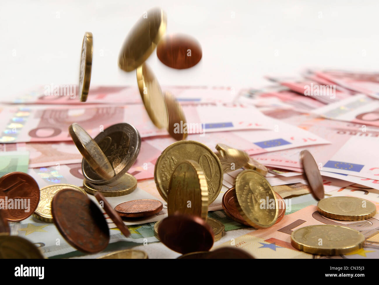 Euro argent Banque D'Images