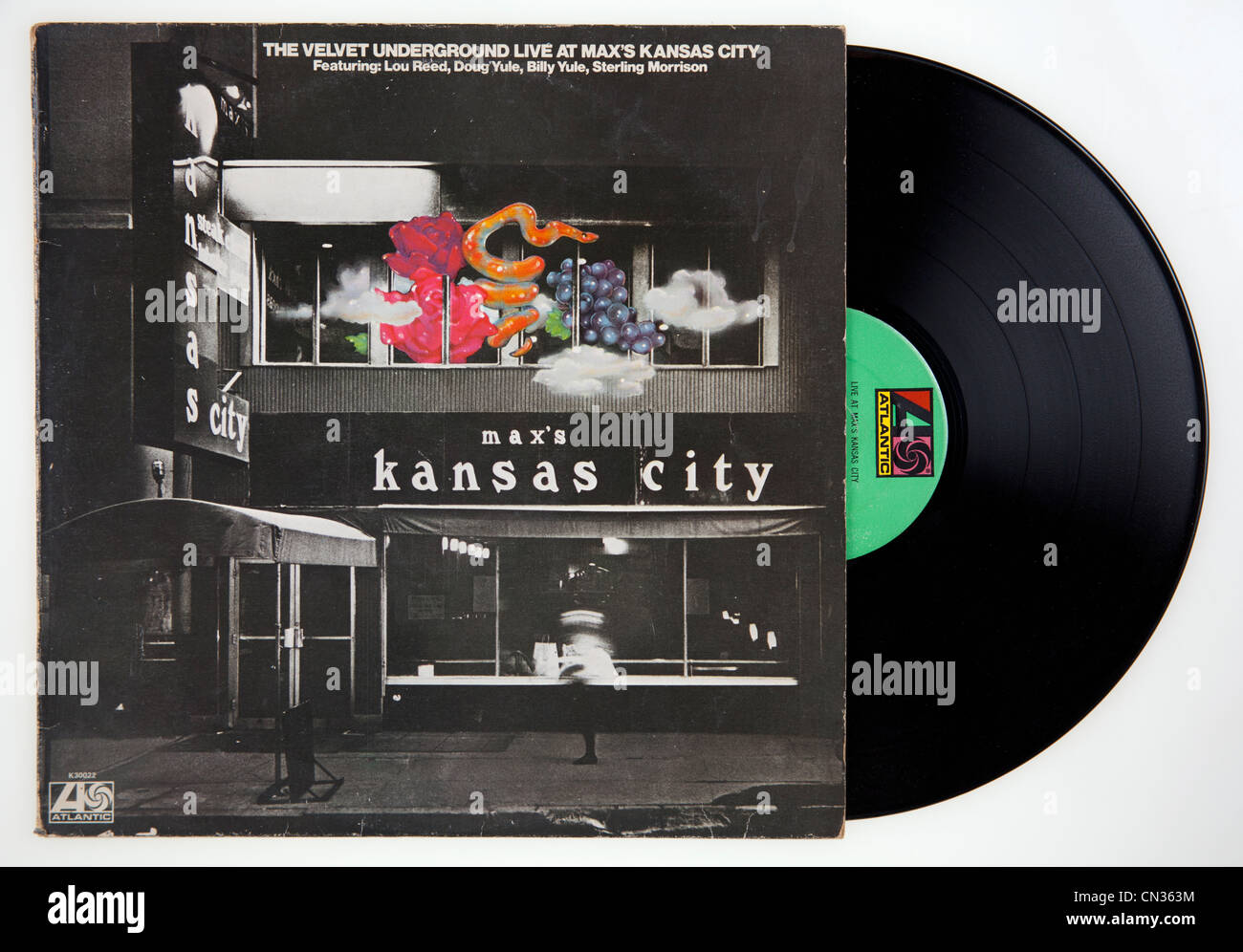 Couverture de l'album vinyle Velvet Underground Live at Max's Kansas City, 1972 parution sur Atlantic Records Banque D'Images