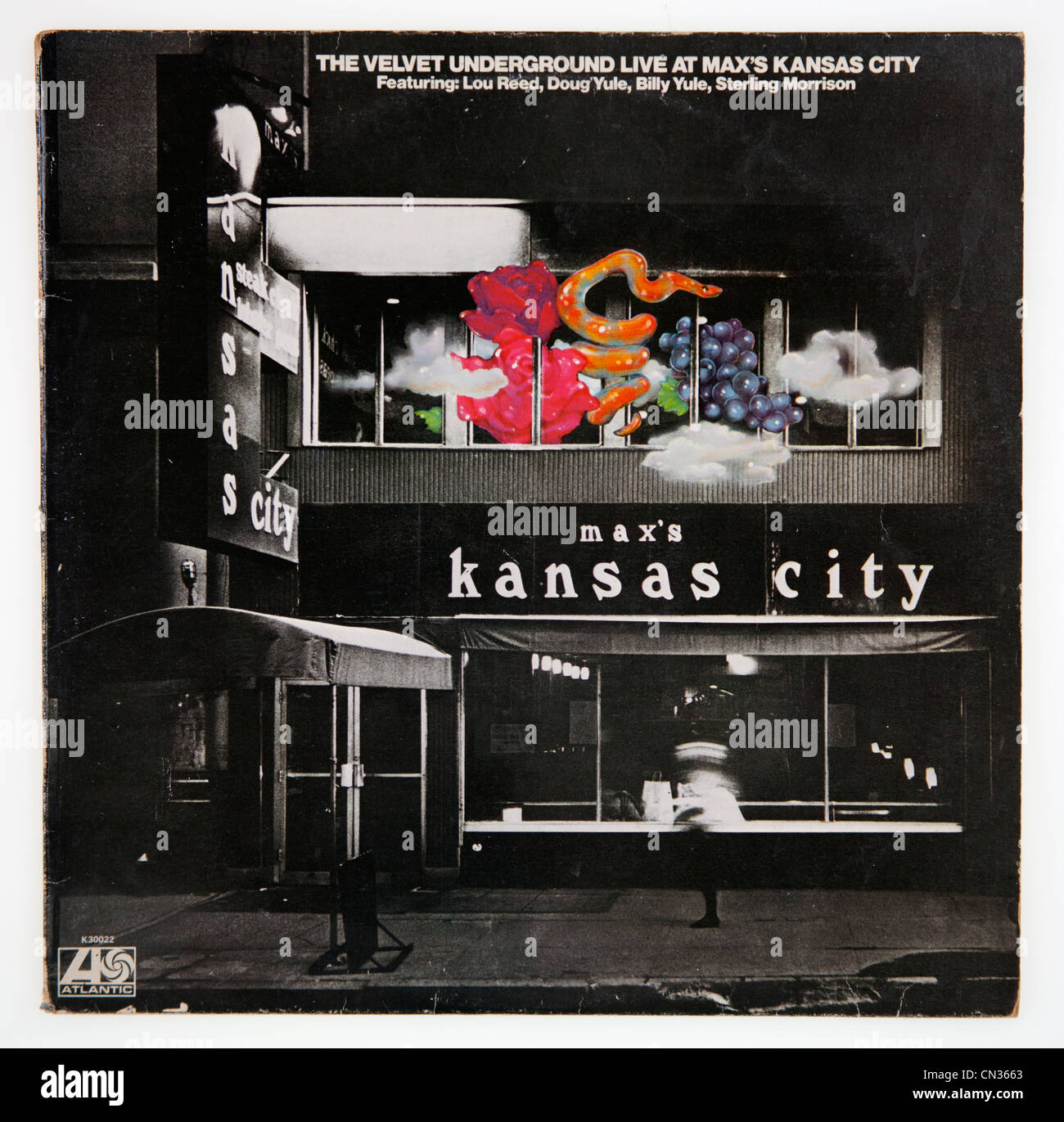 Couverture de l'album vinyle Velvet Underground Live at Max's Kansas City, 1972 parution sur Atlantic Records Banque D'Images