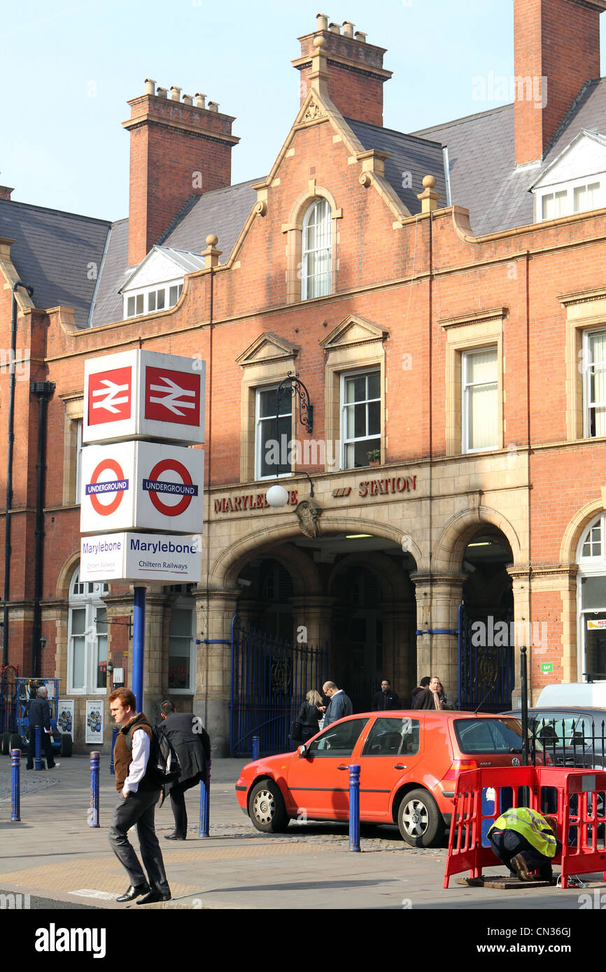 La gare de Marylebone, Londres, Angleterre, Royaume-Uni Banque D'Images