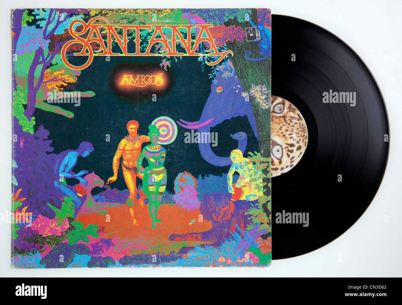 Couverture de l'album vinyle Amigos par Santana, publié 1976 sur CBS Records Banque D'Images