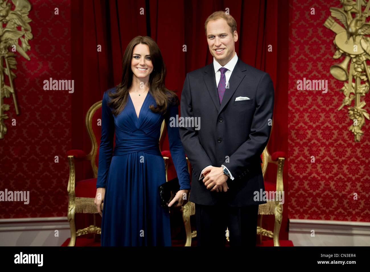 Le duc et la duchesse de Cambridge Waxworks sont dévoilé chez Madame Tussauds Banque D'Images