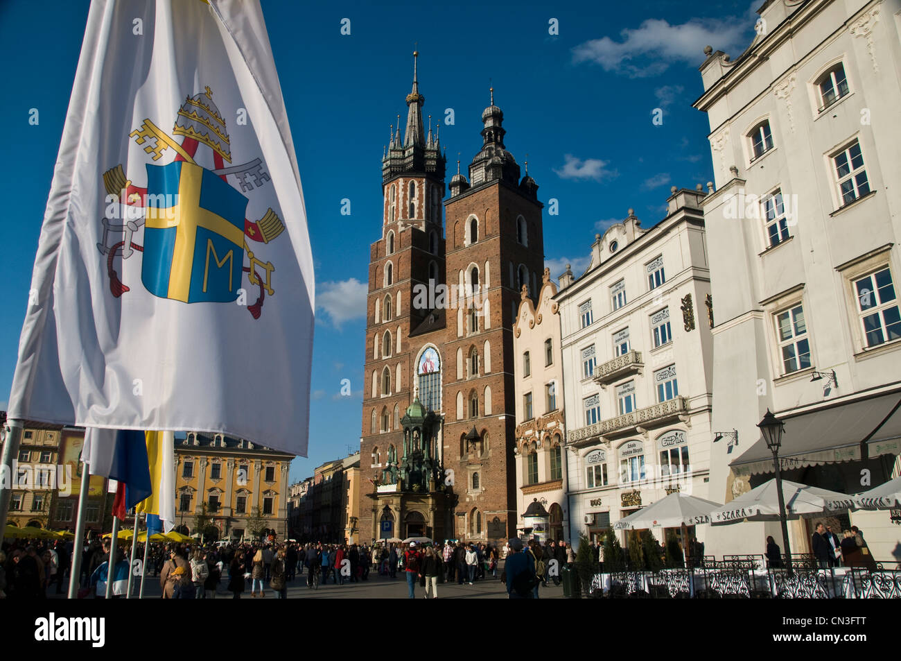 La place principale de Cracovie Banque D'Images