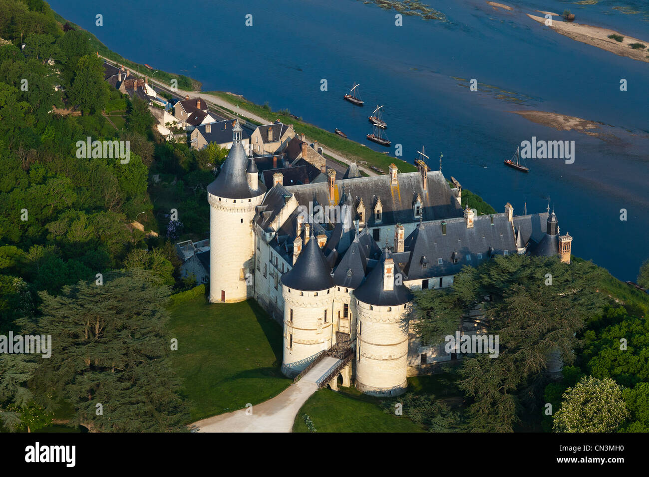 France, Loir et Cher, vallée de la Loire classée au Patrimoine Mondial de l'UNESCO, Château de la Loire (châteaux de la Loire), Chateau de Banque D'Images