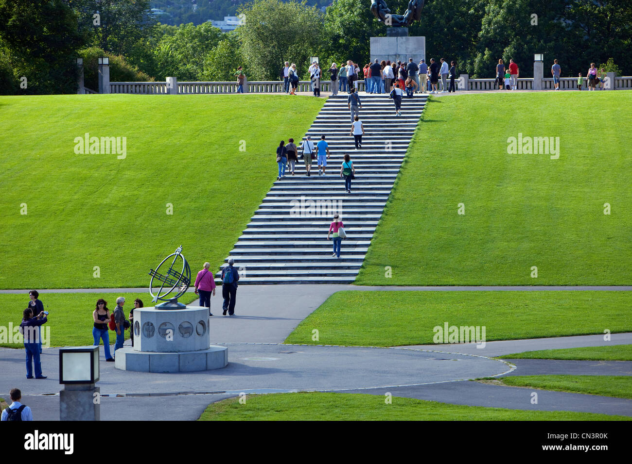 Le monolithe, Sculptures de Vigeland, parc Frogner, Oslo, Norvège Photo