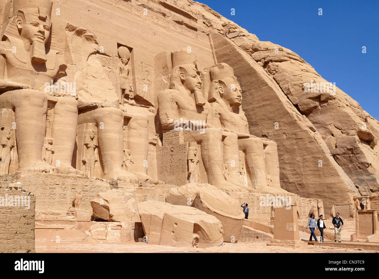 Abou Simbel, Temple de Ramsès II, Abou Simbel, Egypte Banque D'Images