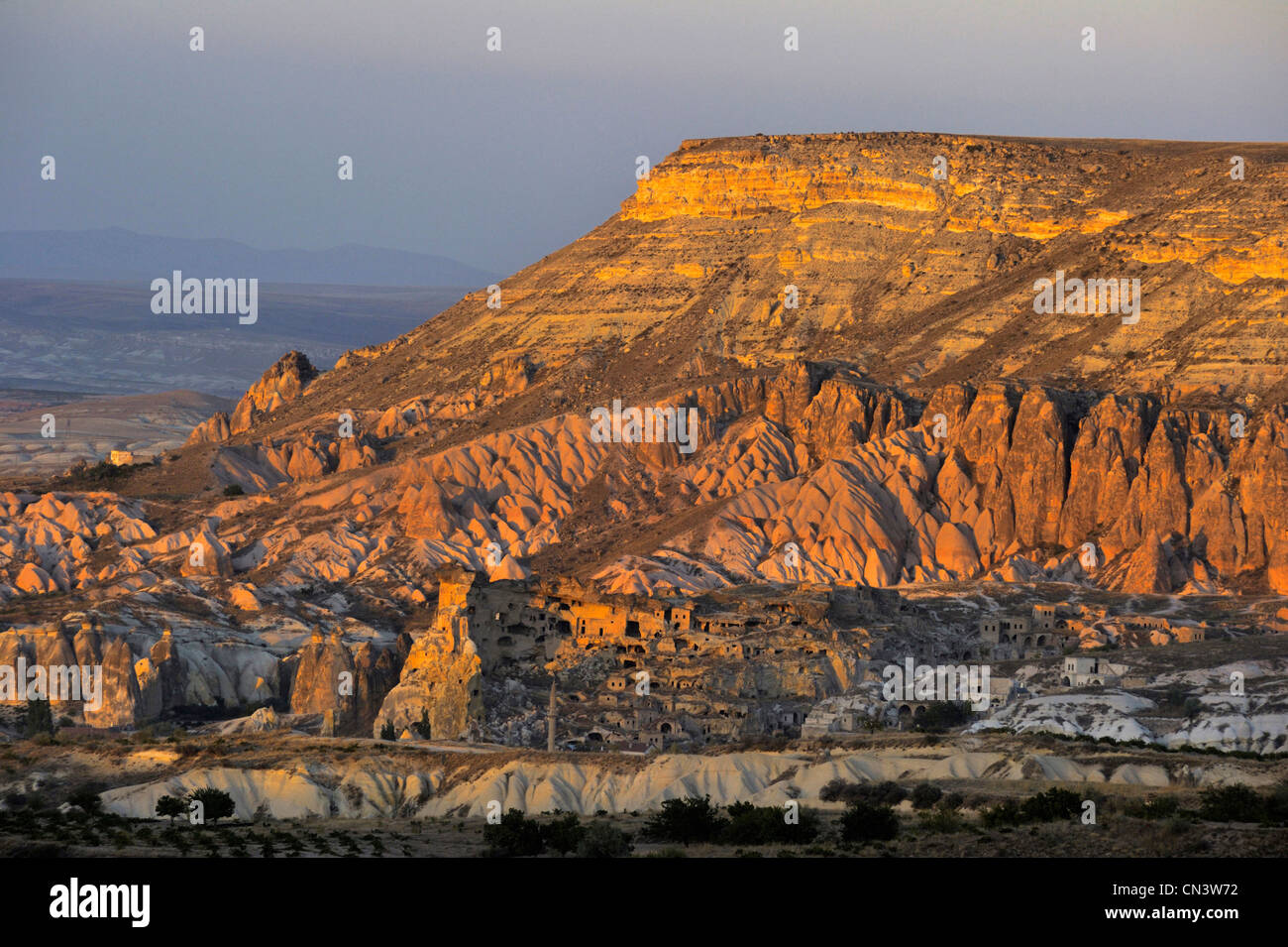 La Turquie, l'Anatolie centrale, la Cappadoce classé au Patrimoine Mondial de l'UNESCO, Sardunaki Konak Dere près de Göreme, canyon Rose Banque D'Images