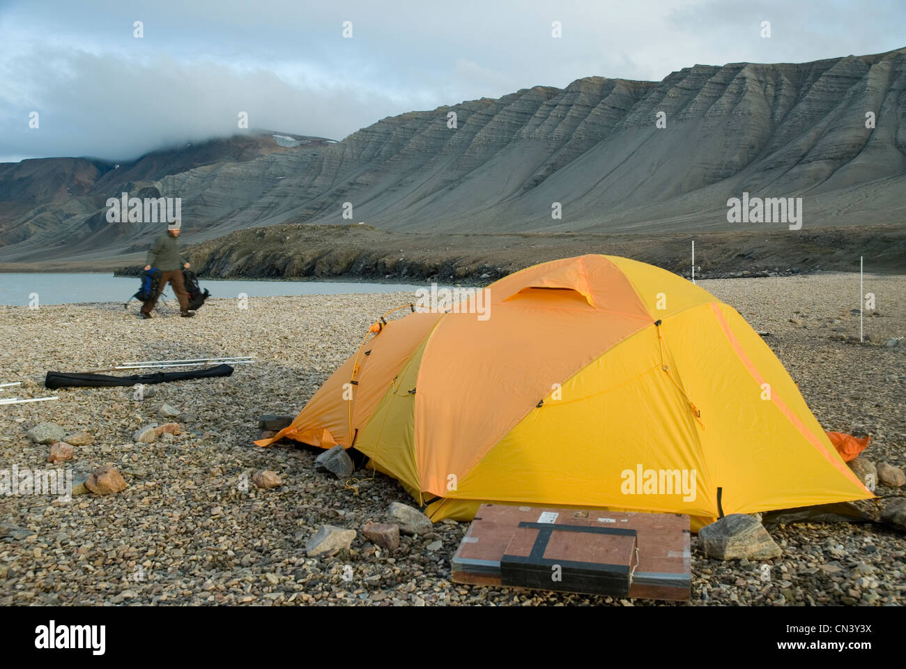 Rooms dans Tay Bay, Île Bylot, Parc national Sirmilik, Nunavut, Canada Banque D'Images